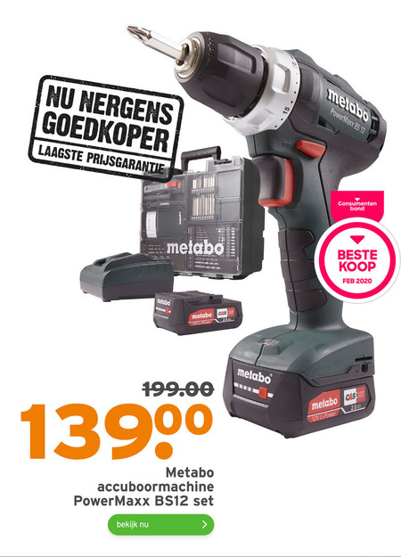 Metabo   accuboormachine folder aanbieding bij  Gamma - details