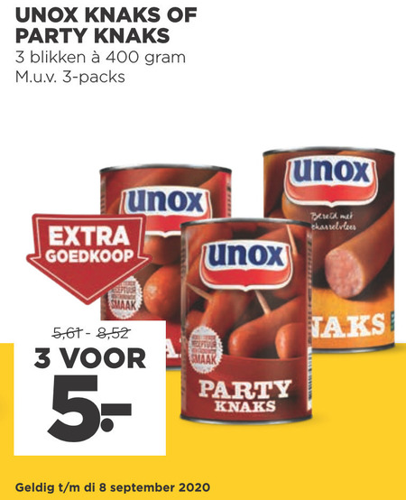 Unox   knakworst folder aanbieding bij  Jumbo - details