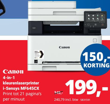 Canon   all-in-one printer, kleurenlaserprinter folder aanbieding bij  Office Centre - details