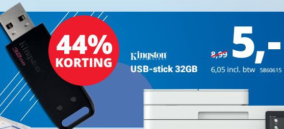 Kingston   usb stick folder aanbieding bij  Office Centre - details