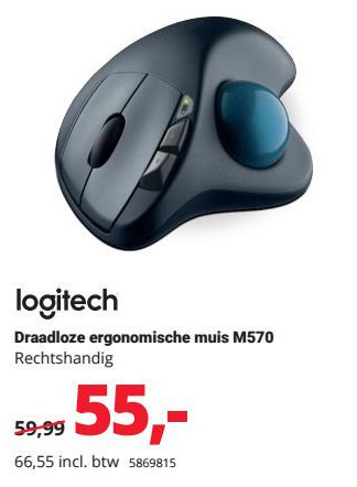 Logitech   muis, trackball folder aanbieding bij  Office Centre - details