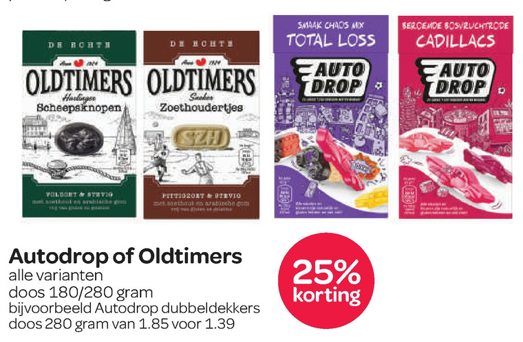 Oldtimers   snoep, drop folder aanbieding bij  Spar - details