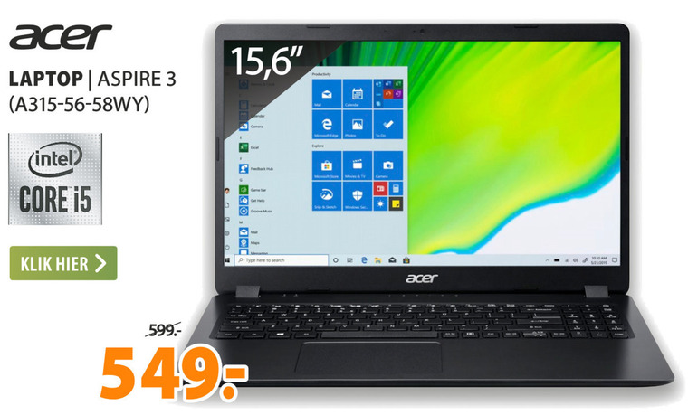 Acer   notebook folder aanbieding bij  Expert - details