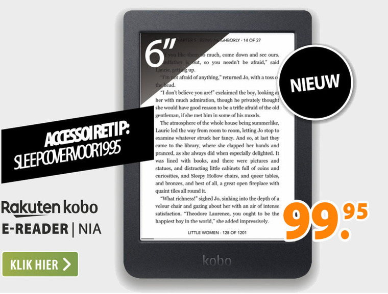 kobo   ebook reader folder aanbieding bij  Expert - details
