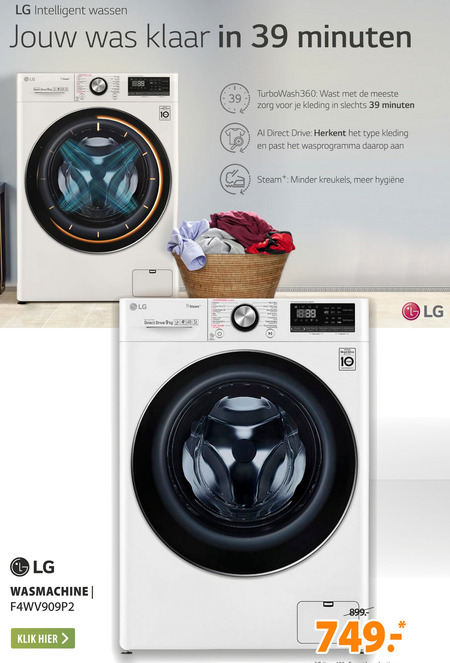 LG   wasmachine folder aanbieding bij  Expert - details