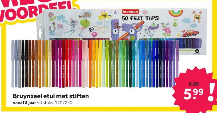 Bruynzeel viltstiften folder aanbieding bij - details