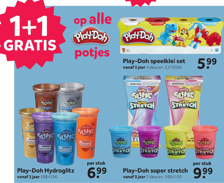 Play-Doh   losse potjes klei folder aanbieding bij  Intertoys - details