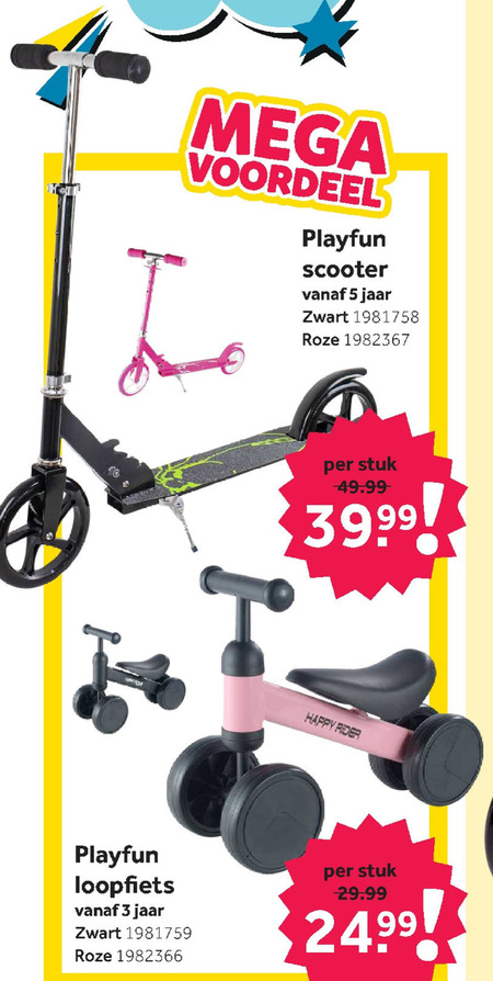 liefdadigheid Kalksteen Mijnenveld loopfiets, kinderstep folder aanbieding bij Intertoys - details