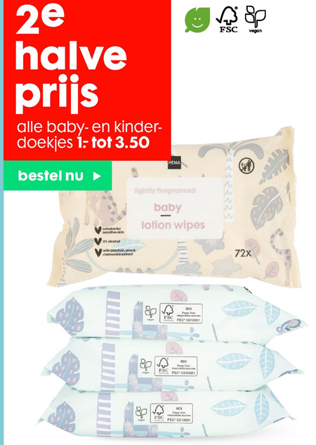 Hema huismerk   billendoekjes folder aanbieding bij  Hema - details