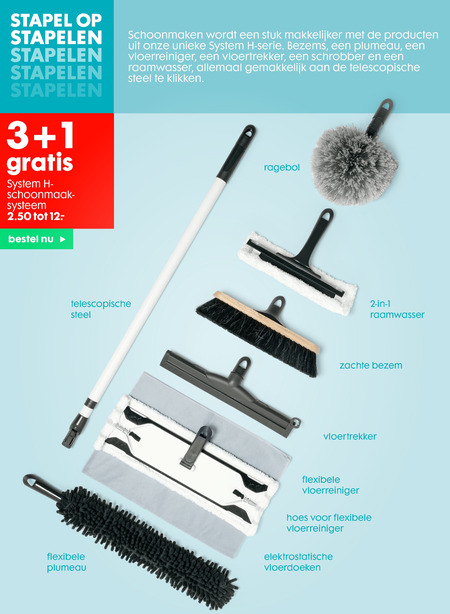 Hema huismerk   raamwisser, telescoopsteel folder aanbieding bij  Hema - details