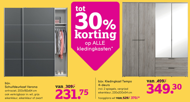 dichtheid Kinderdag magie zweefdeurkast, garderobekast folder aanbieding bij Leenbakker - details