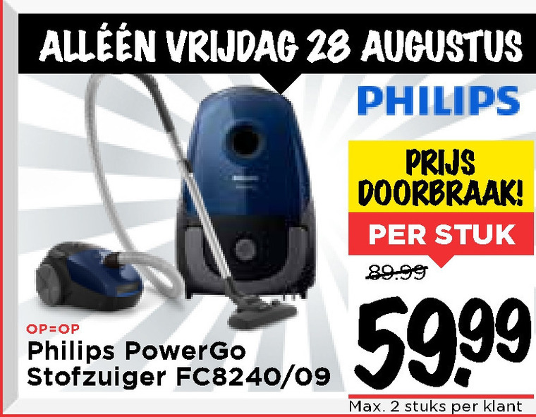 Philips   stofzuiger folder aanbieding bij  Vomar - details