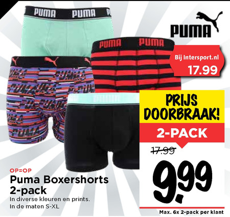 Puma   heren boxershort folder aanbieding bij  Vomar - details