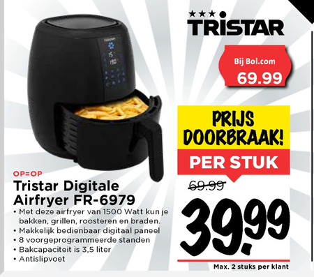 Tristar   friteuse folder aanbieding bij  Vomar - details