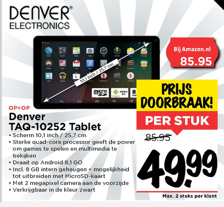 Denver   tablet folder aanbieding bij  Vomar - details