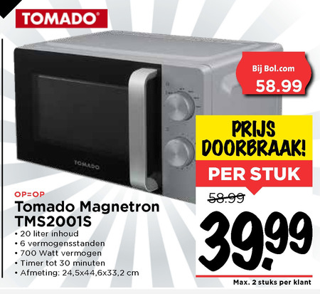 Tomado   magnetron folder aanbieding bij  Vomar - details