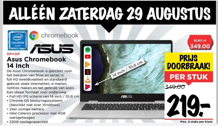 Asus   notebook folder aanbieding bij  Vomar - details