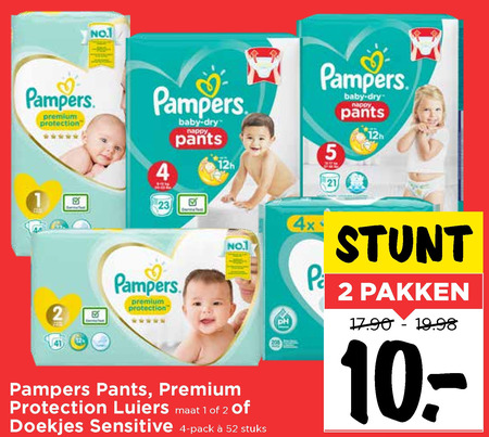 Pampers   luiers, luierbroekjes folder aanbieding bij  Vomar - details