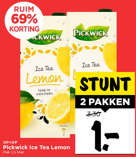 Pickwick   ice tea folder aanbieding bij  Vomar - details