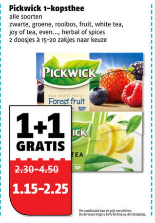 Pickwick   thee folder aanbieding bij  Poiesz - details