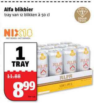 Alfa   blikje bier folder aanbieding bij  Poiesz - details