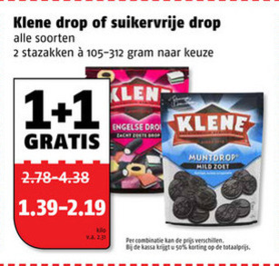 Klene   drop folder aanbieding bij  Poiesz - details