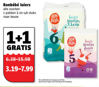 Bonbebe   luiers folder aanbieding bij  Poiesz - details