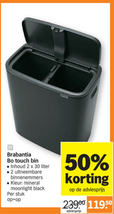 Door Fabrikant Stadion Brabantia afvalemmer folder aanbieding bij Albert Heijn - details