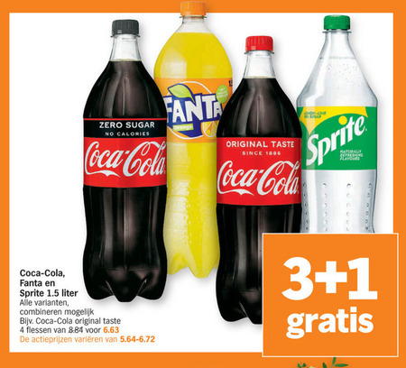 Fanta   frisdrank, cola folder aanbieding bij  Albert Heijn - details