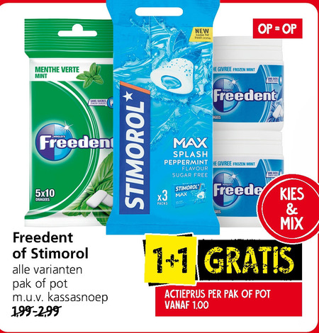 Stimorol   kauwgom folder aanbieding bij  Jan Linders - details