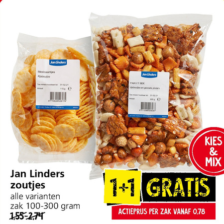 Jan Linders Huismerk   rijstzoutjes folder aanbieding bij  Jan Linders - details