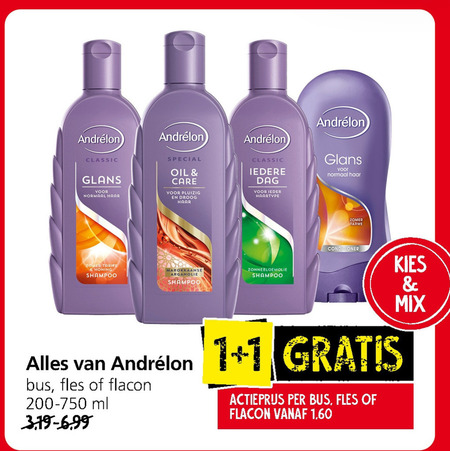 Andrelon   shampoo, conditioner folder aanbieding bij  Jan Linders - details