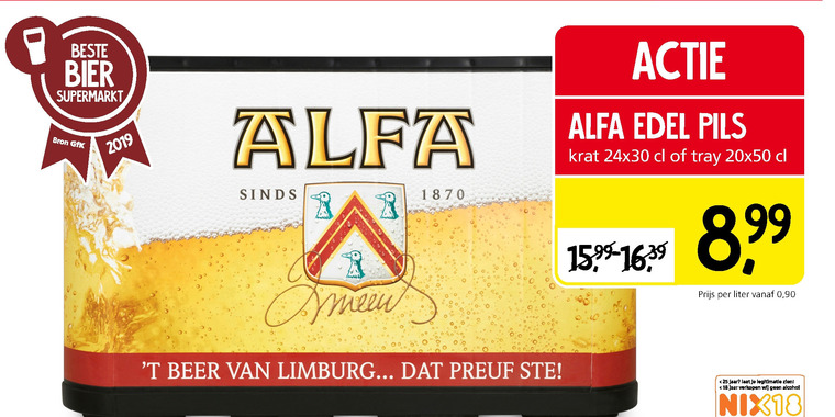 Alfa   krat bier folder aanbieding bij  Jan Linders - details