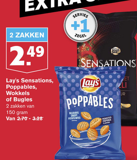 Lays   zoutje, chips folder aanbieding bij  Hoogvliet - details