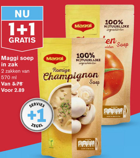 Maggi   soep folder aanbieding bij  Hoogvliet - details