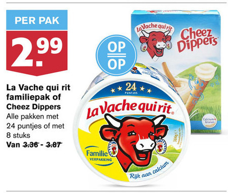 La Vache Qui Rit   kaassnacks, smeerkaas folder aanbieding bij  Hoogvliet - details