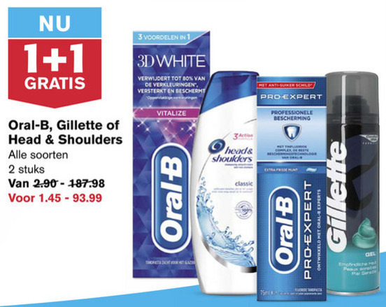 Head and Shoulders   scheergel, shampoo folder aanbieding bij  Hoogvliet - details