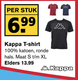 Kappa   heren t-shirt folder aanbieding bij  Hoogvliet - details