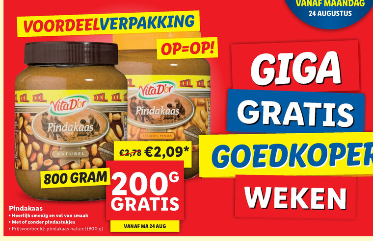 vita dor   pindakaas folder aanbieding bij  Lidl - details