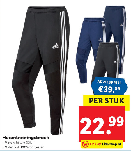 dichters Afwijzen dikte Adidas heren joggingbroek folder aanbieding bij Lidl - details