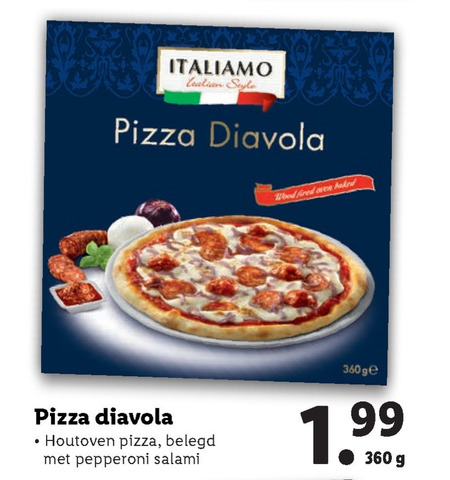 Italiamo   diepvriespizza folder aanbieding bij  Lidl - details