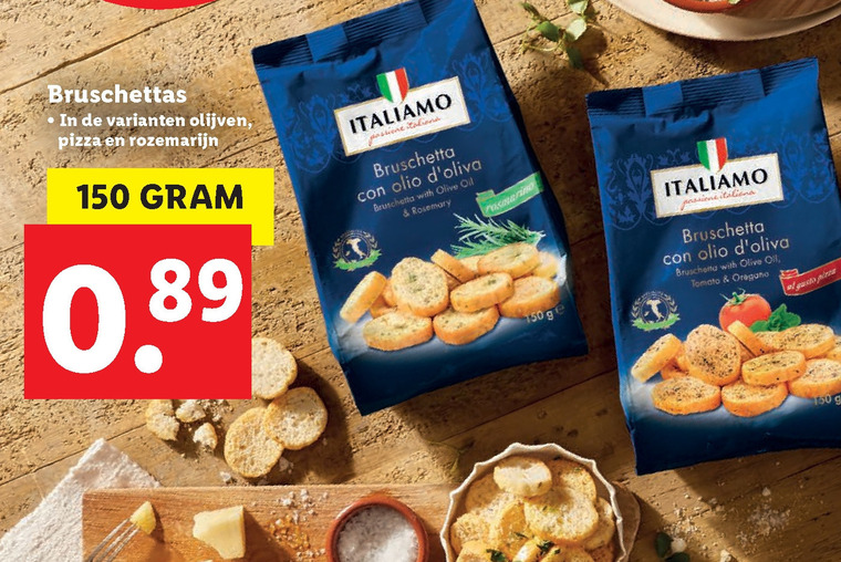 Italiamo   bruschetta folder aanbieding bij  Lidl - details