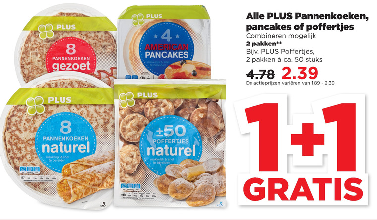 Plus Huismerk   poffertjes, pannenkoek folder aanbieding bij  Plus - details