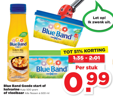 Blue Band   margarine, olie en vetten folder aanbieding bij  Plus - details