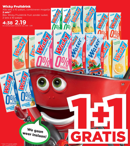 Wicky   fruitdrank folder aanbieding bij  Plus - details