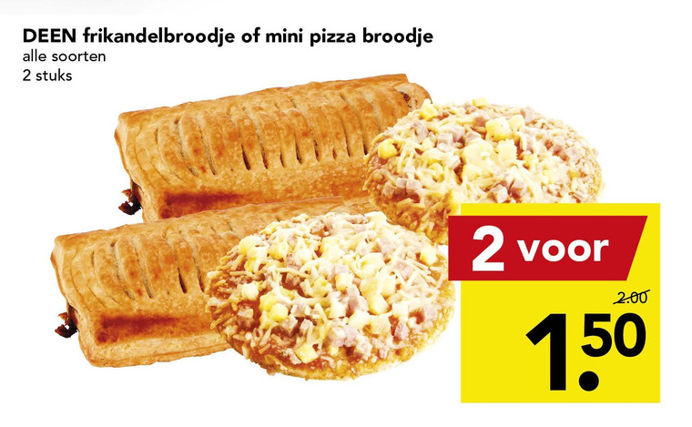 Deen Huismerk   pizzabroodje, frikandelbroodjes folder aanbieding bij  Deen - details