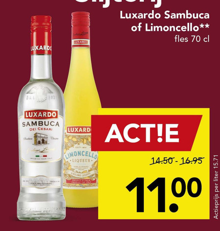 Luxardo   sambuca, limoncello folder aanbieding bij  Deen - details