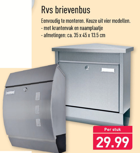 Idool hamer Inferieur brievenbus folder aanbieding bij Aldi - details