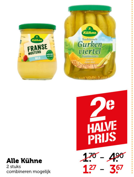 Kuhne   tafelzuren, piccalilly folder aanbieding bij  Coop - details