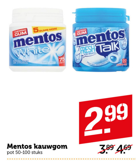 Mentos   kauwgom folder aanbieding bij  Coop - details